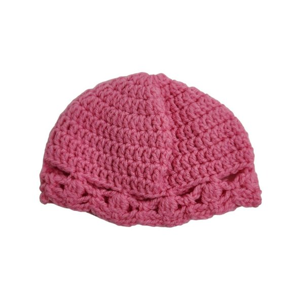 Baby or Doll Hand Knitted pink hat - Picture 4 of 4